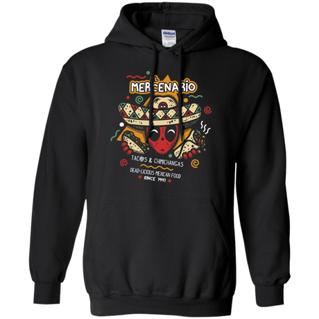 Sweatshirts Black / S El Mercenario Mexican Food Pullover Hoodie