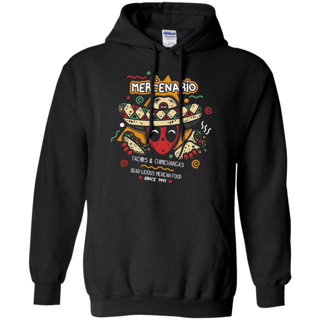 Sweatshirts Black / S El Mercenario Mexican Food Pullover Hoodie