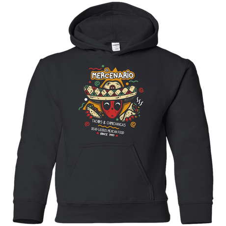 Sweatshirts Black / YS El Mercenario Mexican Food Youth Hoodie