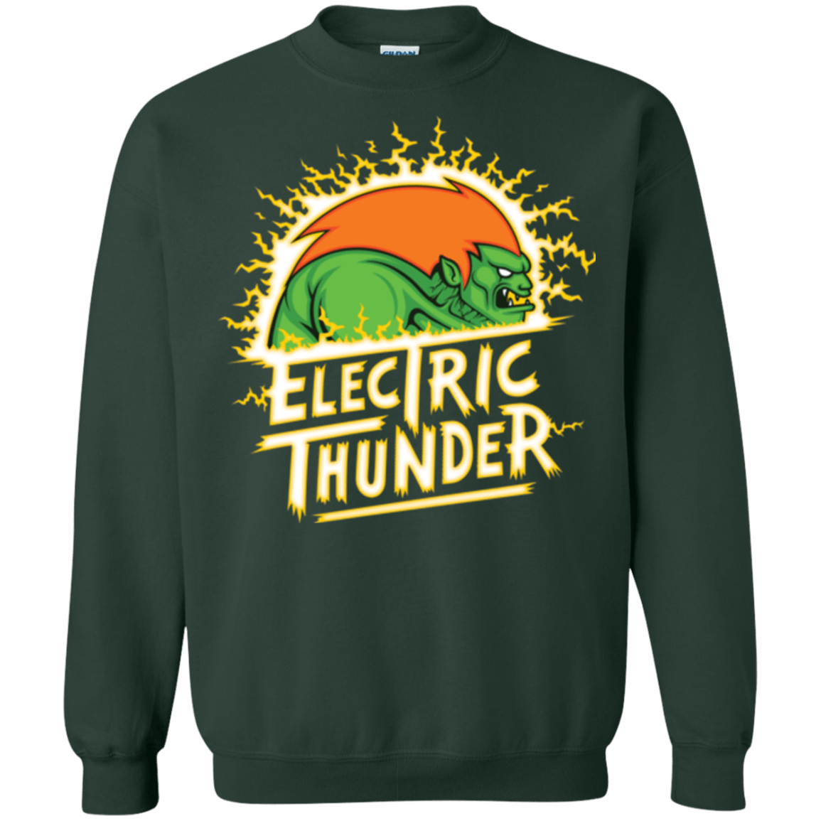 Sweatshirts Forest Green / Small Electric Thunder Crewneck Sweatshirt