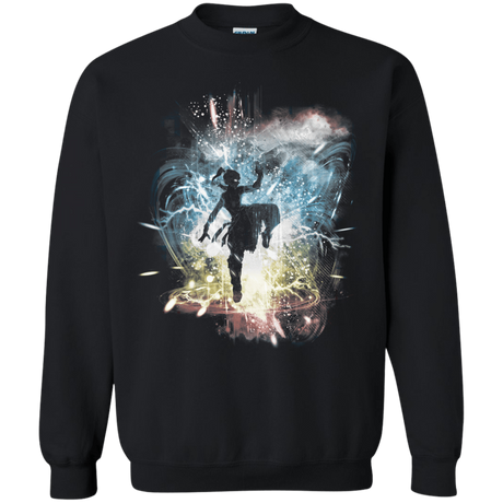 Sweatshirts Black / S Elemental Storm-Korra Crewneck Sweatshirt