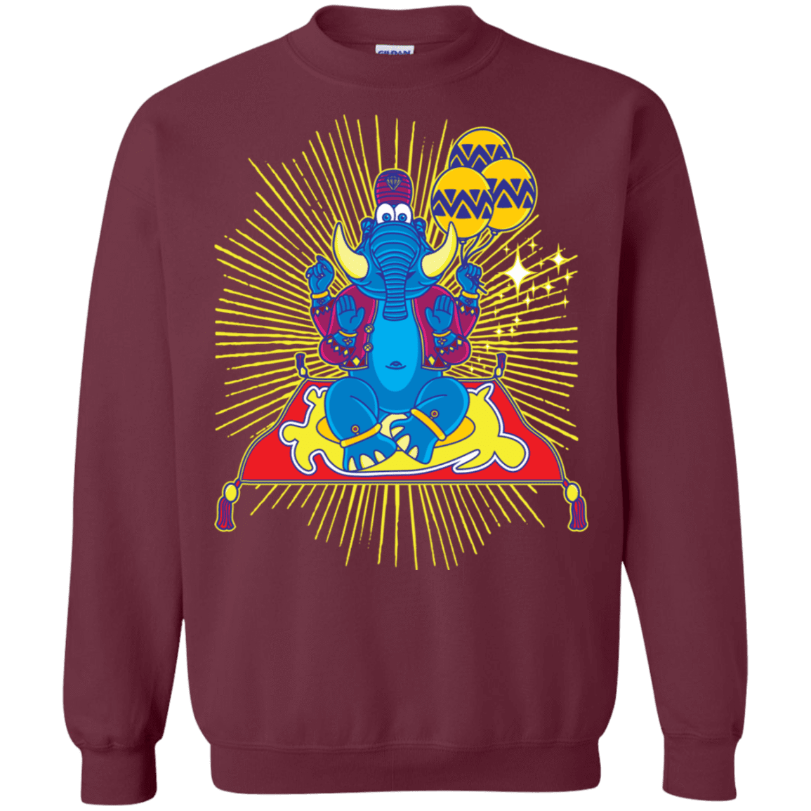 Sweatshirts Maroon / S Elephant God Crewneck Sweatshirt