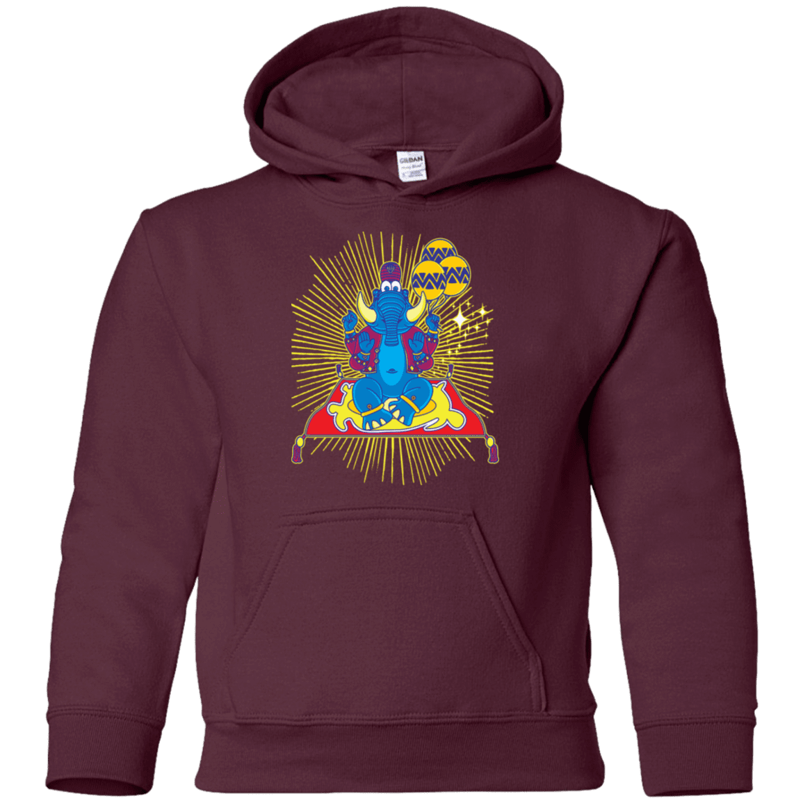 Sweatshirts Maroon / YS Elephant God Youth Hoodie