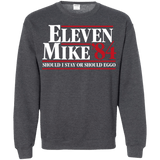 Sweatshirts Dark Heather / Small Eleven Mike 84 - Should I Stay or Should Eggo Crewneck Sweatshirt