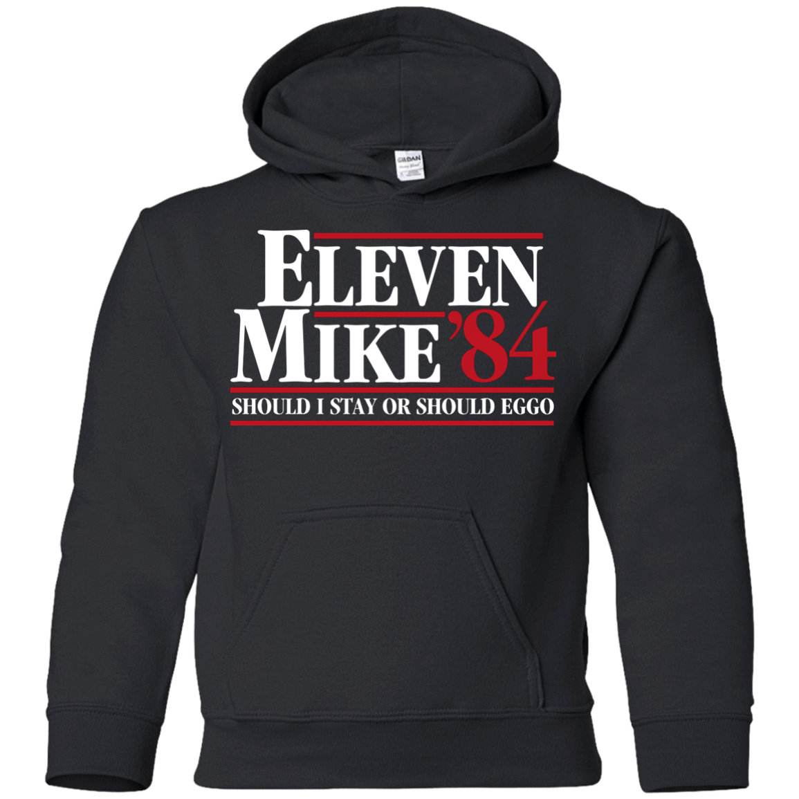 Sweatshirts Black / YS Eleven Mike 84 - Should I Stay or Should Eggo Youth Hoodie