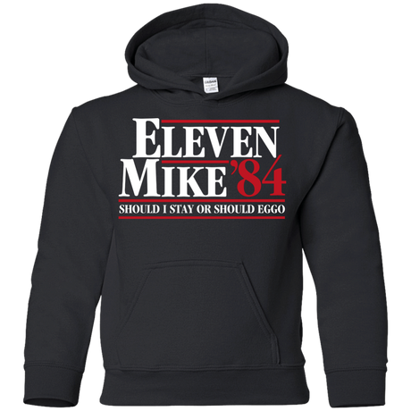Sweatshirts Black / YS Eleven Mike 84 - Should I Stay or Should Eggo Youth Hoodie