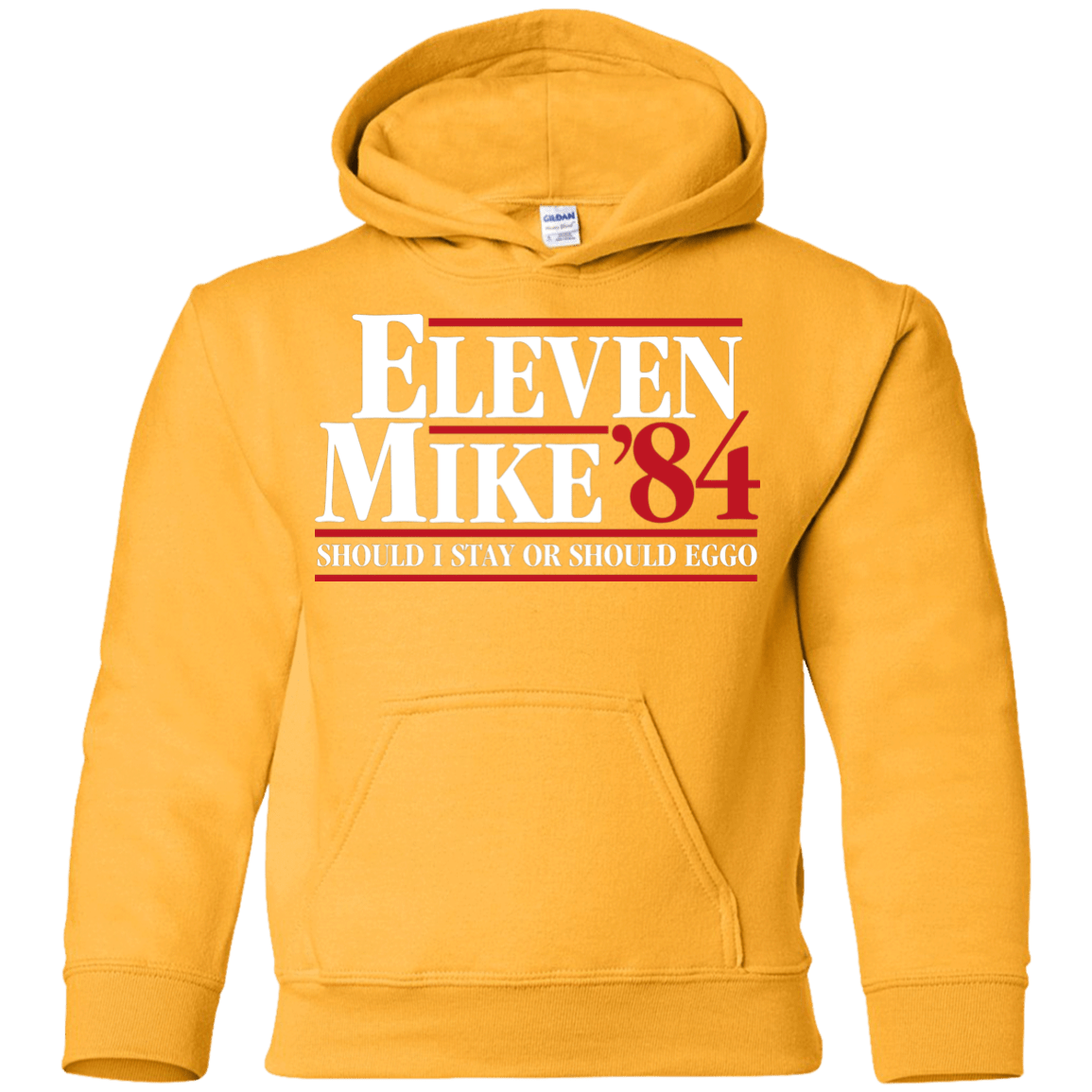 Sweatshirts Gold / YS Eleven Mike 84 - Should I Stay or Should Eggo Youth Hoodie
