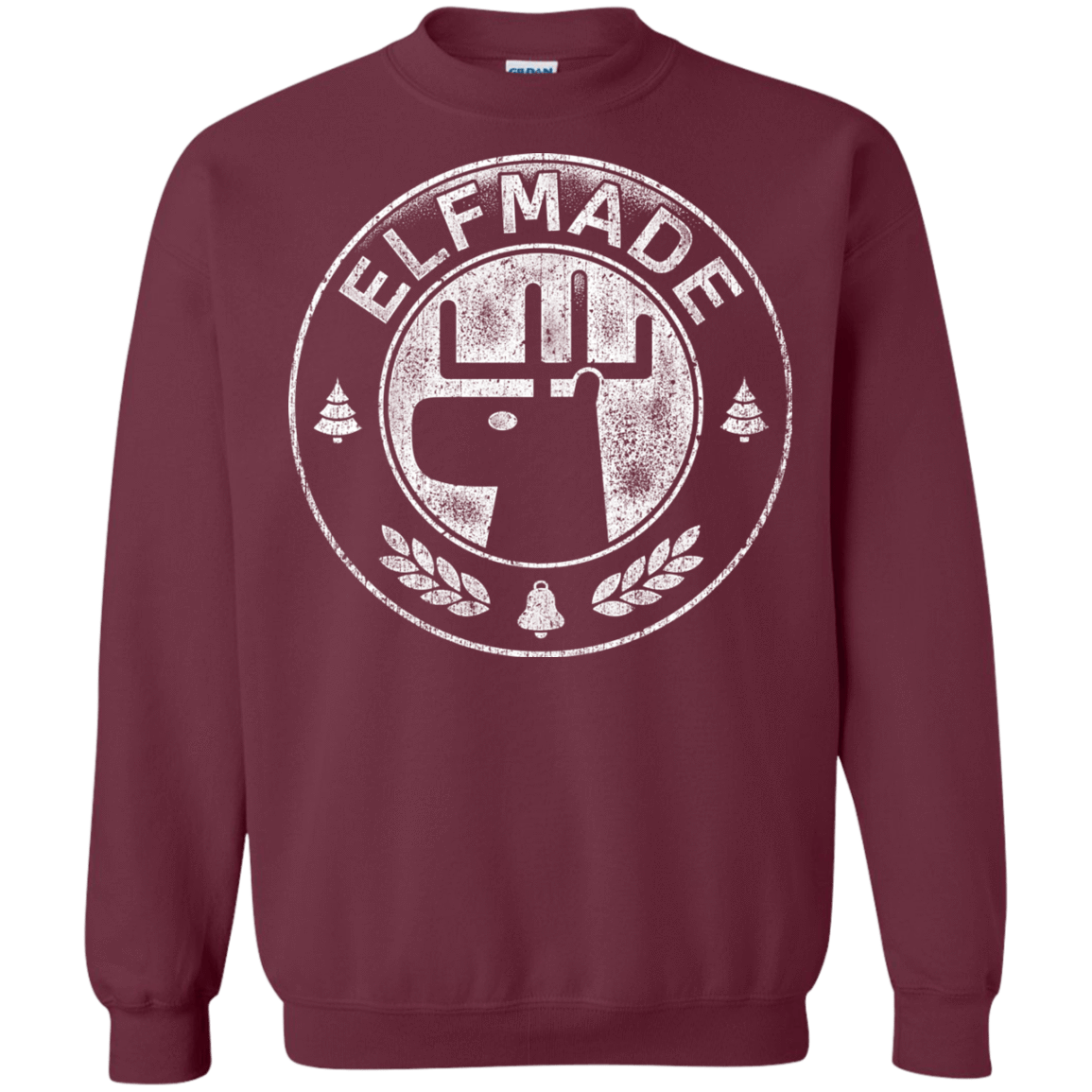 Sweatshirts Maroon / Small Elf Made Crewneck Sweatshirt