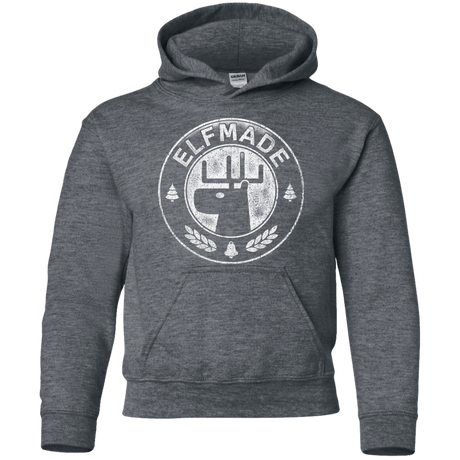 Sweatshirts Dark Heather / YS Elf Made Youth Hoodie