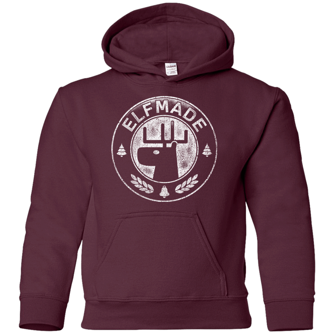 Sweatshirts Maroon / YS Elf Made Youth Hoodie