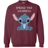 Sweatshirts Maroon / S Embrace your weirdness Crewneck Sweatshirt