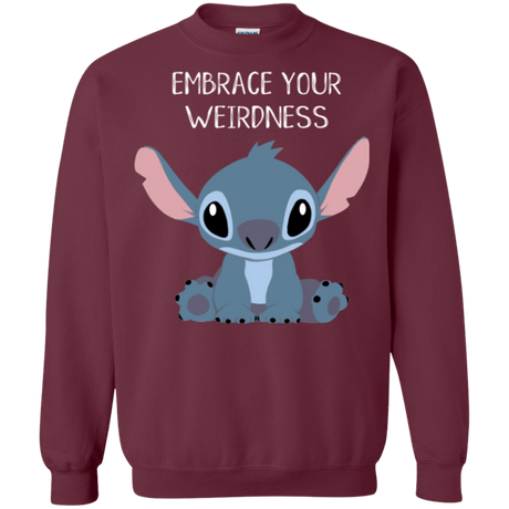 Sweatshirts Maroon / S Embrace your weirdness Crewneck Sweatshirt
