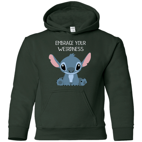 Sweatshirts Forest Green / YS Embrace your weirdness Youth Hoodie