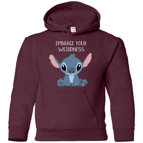 Sweatshirts Maroon / YS Embrace your weirdness Youth Hoodie