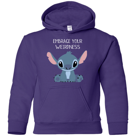Sweatshirts Purple / YS Embrace your weirdness Youth Hoodie