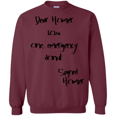 Sweatshirts Maroon / S Emergency Donut Crewneck Sweatshirt