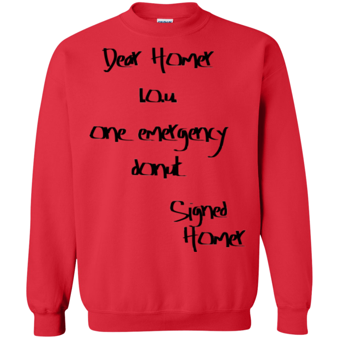 Sweatshirts Red / S Emergency Donut Crewneck Sweatshirt