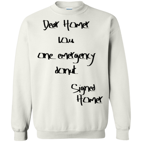 Sweatshirts White / S Emergency Donut Crewneck Sweatshirt