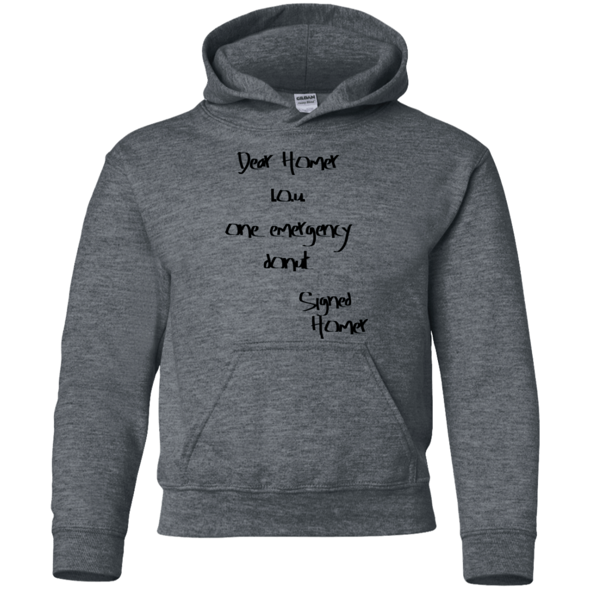 Sweatshirts Dark Heather / YS Emergency Donut Youth Hoodie