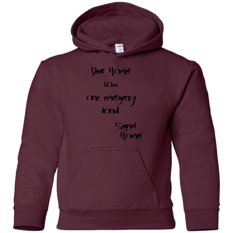 Sweatshirts Maroon / YS Emergency Donut Youth Hoodie