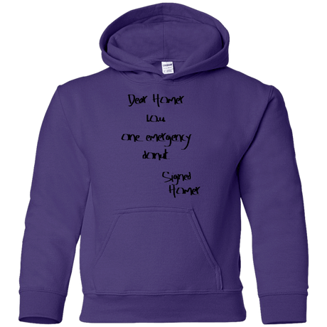 Sweatshirts Purple / YS Emergency Donut Youth Hoodie