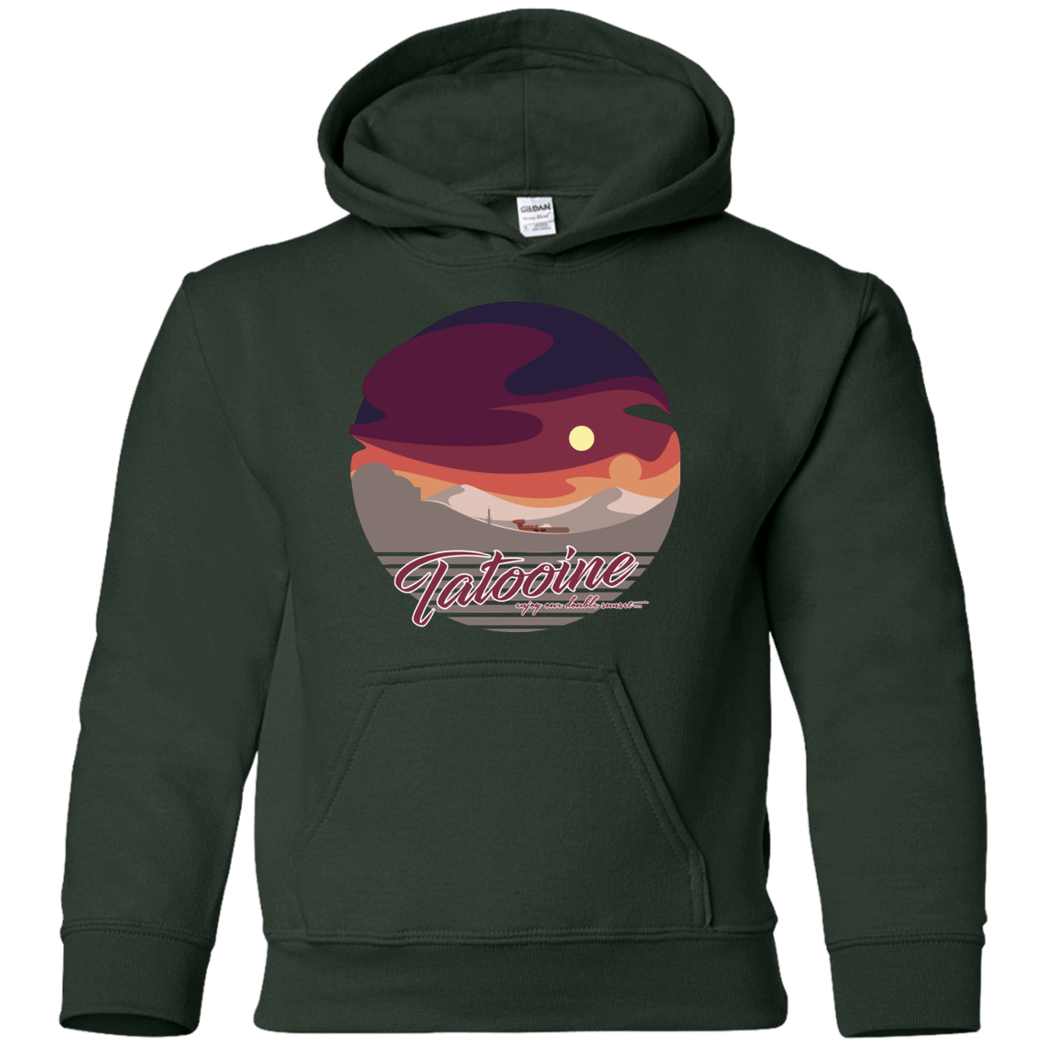 Sweatshirts Forest Green / YS Enjoy Our Double Sunset Youth Hoodie