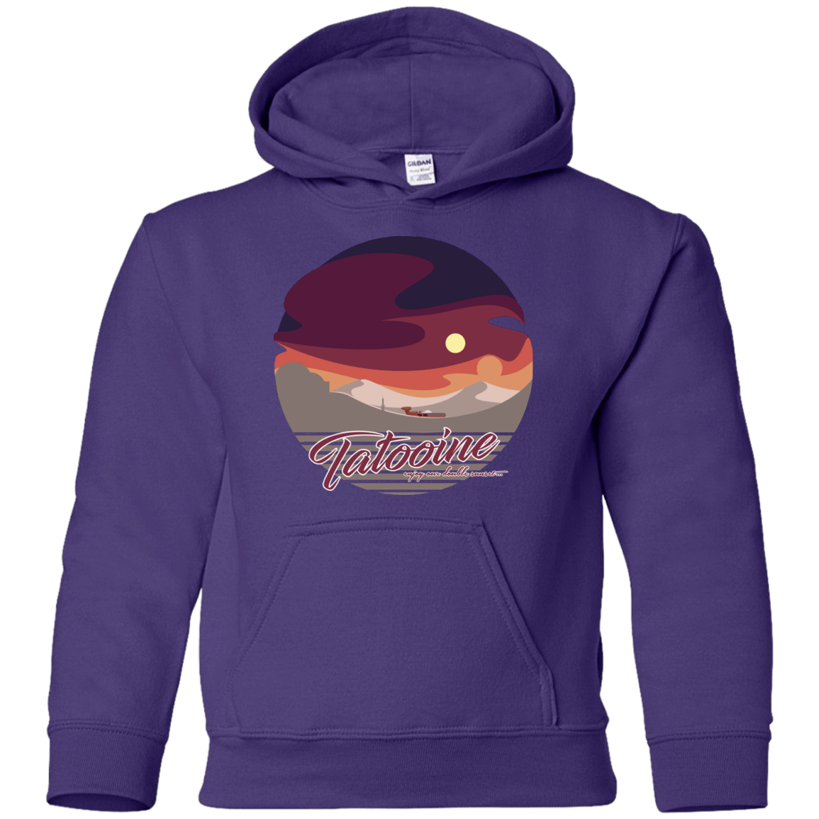 Sweatshirts Purple / YS Enjoy Our Double Sunset Youth Hoodie