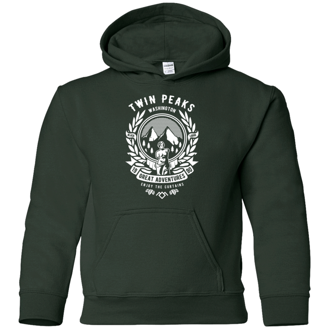 Sweatshirts Forest Green / YS ENJOY THE CURTAINS Youth Hoodie