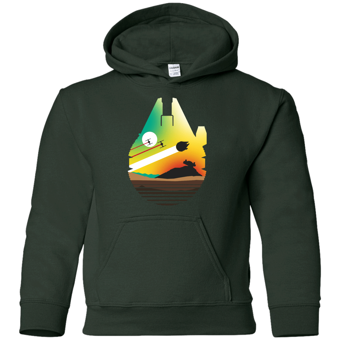 Sweatshirts Forest Green / YS Escape from Desert Planet Youth Hoodie
