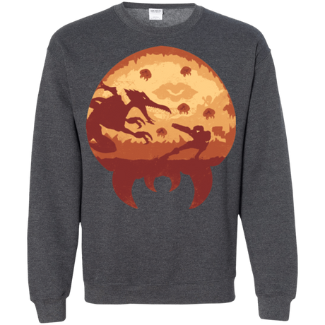 Sweatshirts Dark Heather / Small Escape from Zebes Crewneck Sweatshirt