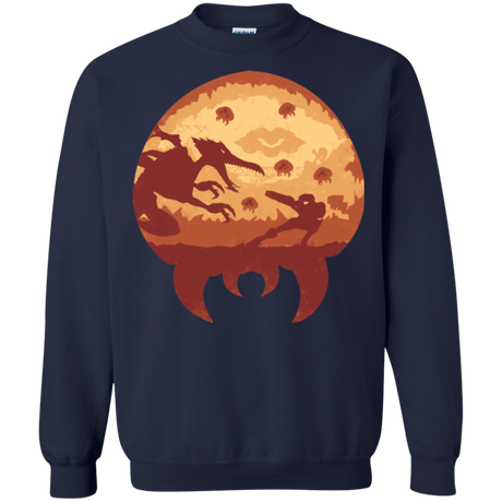 Sweatshirts Navy / Small Escape from Zebes Crewneck Sweatshirt