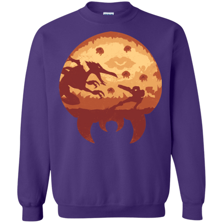 Sweatshirts Purple / Small Escape from Zebes Crewneck Sweatshirt