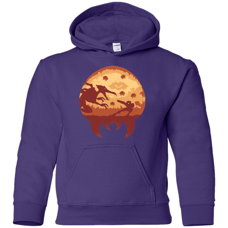 Sweatshirts Purple / YS Escape from Zebes Youth Hoodie