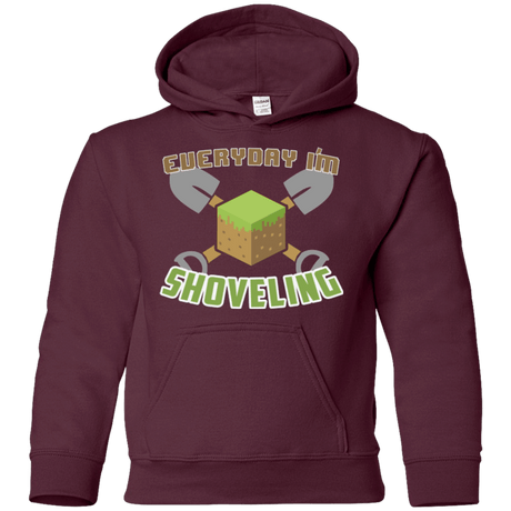 Sweatshirts Maroon / YS Everyday Shoveling Youth Hoodie
