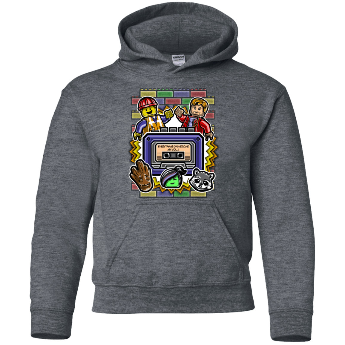 Sweatshirts Dark Heather / YS Everything is awesome mix Youth Hoodie
