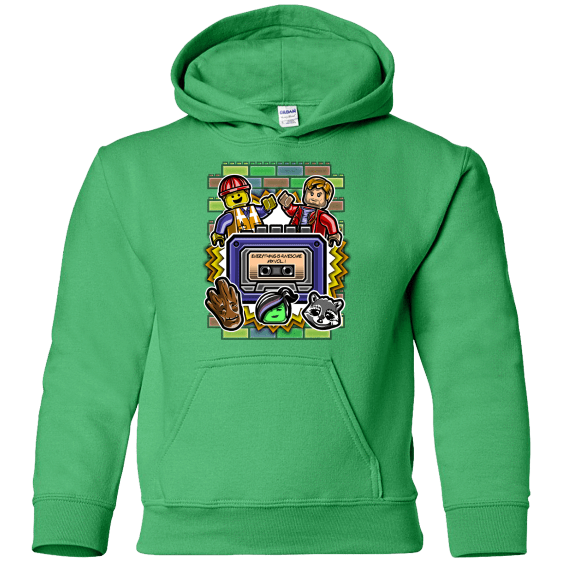 Sweatshirts Irish Green / YS Everything is awesome mix Youth Hoodie