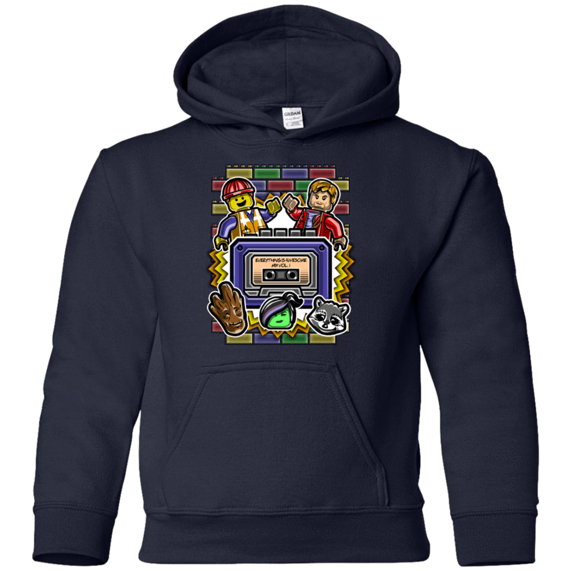Sweatshirts Navy / YS Everything is awesome mix Youth Hoodie