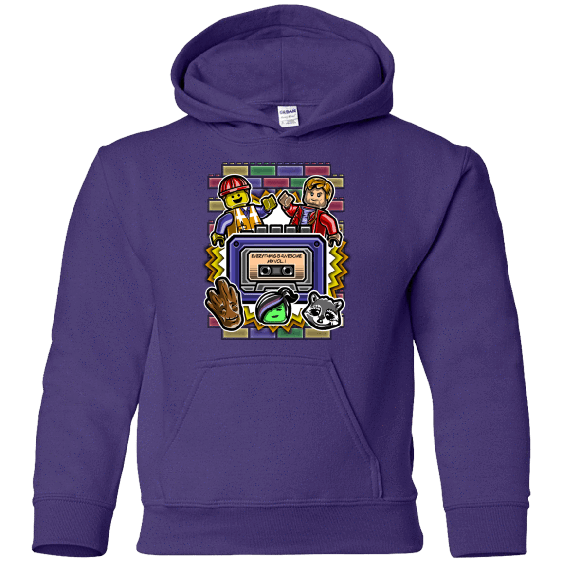 Sweatshirts Purple / YS Everything is awesome mix Youth Hoodie