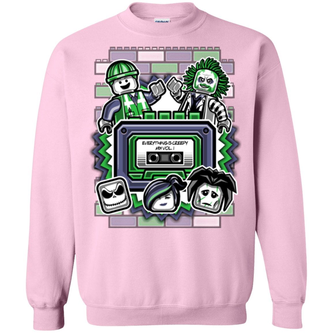 Sweatshirts Light Pink / Small Everything Is Creepy Mix Crewneck Sweatshirt