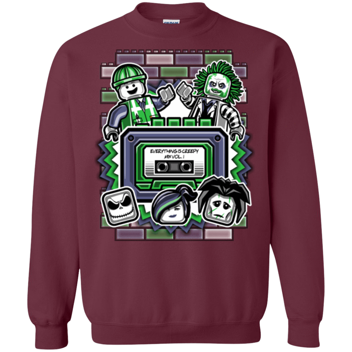 Sweatshirts Maroon / Small Everything Is Creepy Mix Crewneck Sweatshirt