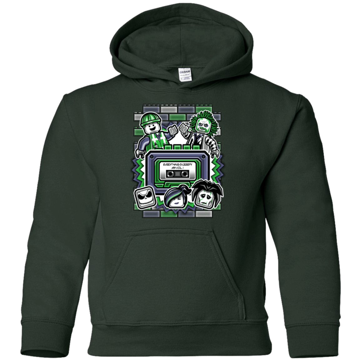 Sweatshirts Forest Green / YS Everything Is Creepy Mix Youth Hoodie
