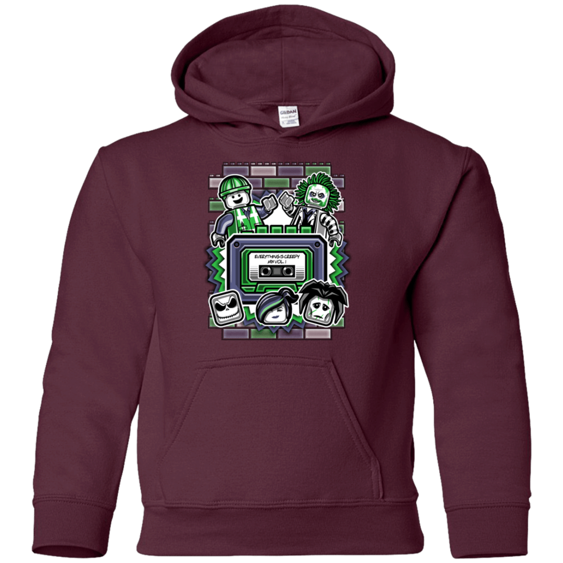 Sweatshirts Maroon / YS Everything Is Creepy Mix Youth Hoodie
