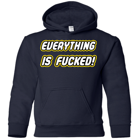 Sweatshirts Navy / YS Everything is Fucked Youth Hoodie