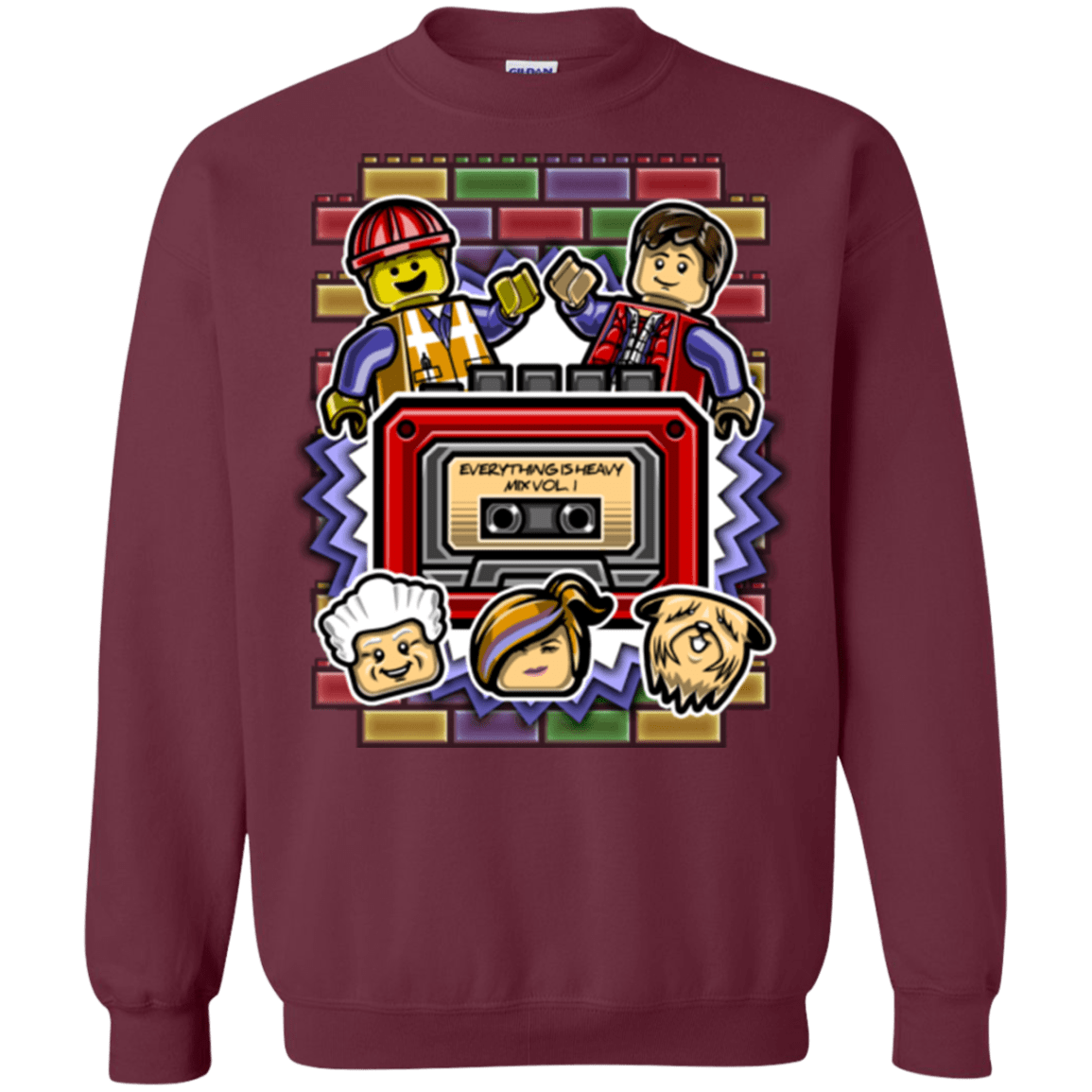 Sweatshirts Maroon / Small Everything Is Heavy Mix Crewneck Sweatshirt