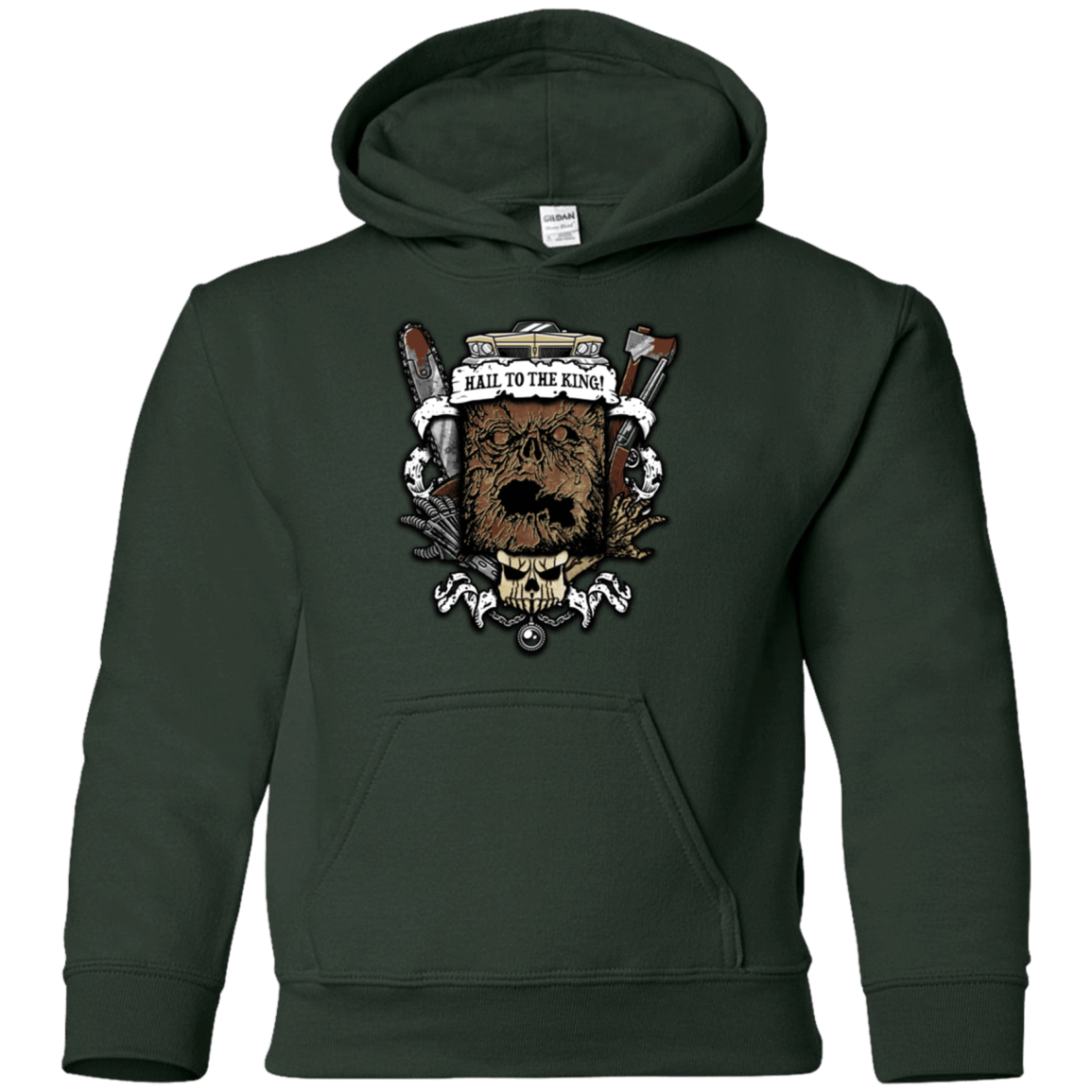 Sweatshirts Forest Green / YS Evil Crest Youth Hoodie