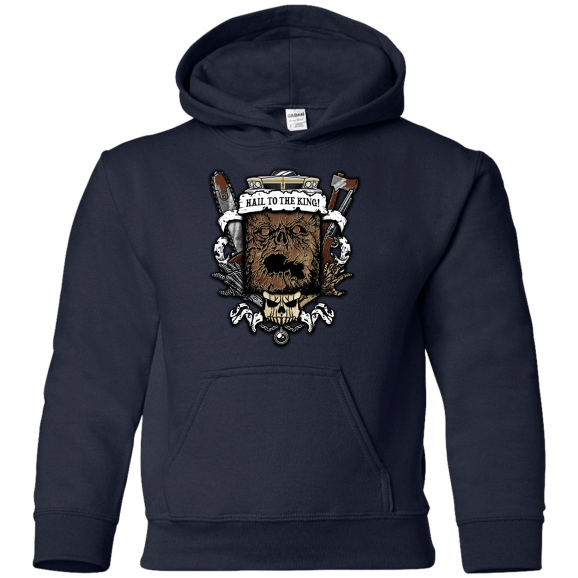 Sweatshirts Navy / YS Evil Crest Youth Hoodie
