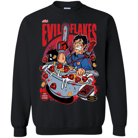 Sweatshirts Black / S Evil Flakes Crewneck Sweatshirt