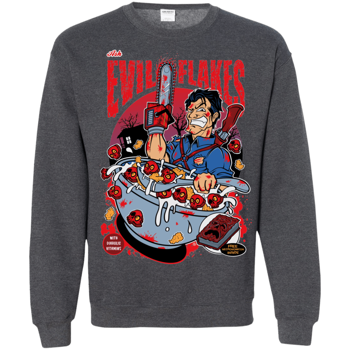 Sweatshirts Dark Heather / S Evil Flakes Crewneck Sweatshirt