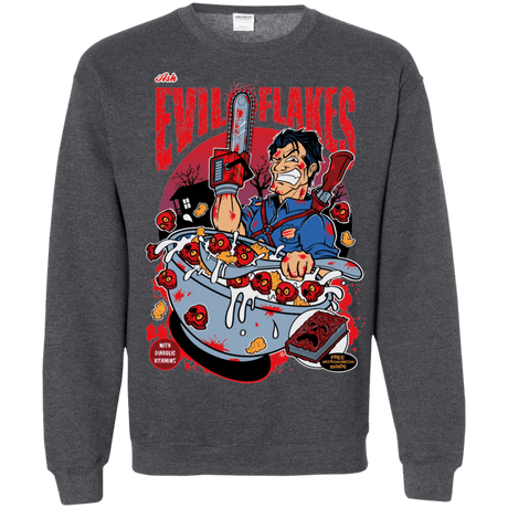 Sweatshirts Dark Heather / S Evil Flakes Crewneck Sweatshirt