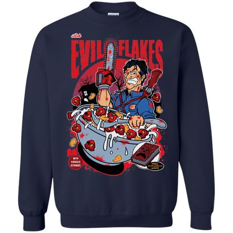 Sweatshirts Navy / S Evil Flakes Crewneck Sweatshirt